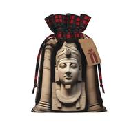 A Ancient Relics Holiday Pochette à cordon imprimé M pour fête, mariage et festival, polyester léger