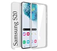 A ANCILE Coque pour Samsung Galaxy s20 360° Transparente Protection intégrale Double Face Avant arrière en Silicone TPU Antichoc Compatible s20 6.2 Pouces Dimensions 151.7 x 69.1 x 7.9 mm