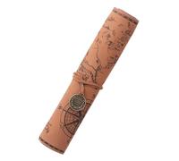 À Antique Étui En Cuir Grand Compartiment Pochettes Pour Stylos Organisateur De Pinceaux De Peinture Portables Pour Artiste Étui En Cuir Vintage