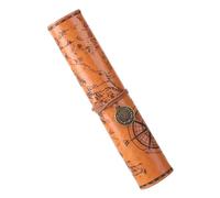 À Antique Étui En Cuir Grand Compartiment Pochettes Pour Stylos Organisateur De Pinceaux De Peinture Portables Pour Artiste Étui En Cuir Vintage