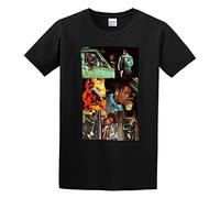 A AP Rocky Testing Collage Men's T-Shirt Unisex Black Cotton Print Tee Shirts S
