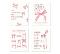 A ART·ZONE Lot de 4 impressions sur toile sans cadre pour décoration murale de chambre d'adolescentes, filles et adolescentes, 20,3 x 25,4 cm