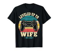 A atteint Le Niveau d'épouse 2026 Future Wife Gamer Bride Son Mariage T-Shirt
