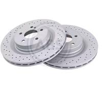 A.B.S. Disque de frein arrière 18485 – 2x Ø330 mm ventilé H57 mm Ép 26 mm Cercle de perçage Ø112 mm