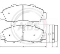 A.B.S. Kit de plaquettes de frein, frein à disque compatibilite avec AUDI VAG