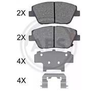 A.B.S. Plaquettes de frein Avant pour HYUNDAI ELANTRA Stufenheck (MD, UD) 35033