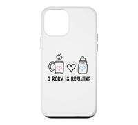 A Baby is Brewing Baby Shower Coming Soon Mom and Dad to Be Coque pour iPhone 12 Mini