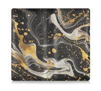 A Background Of Swirling Black and Gold Marble Patterns Porte-carte d'immatriculation et d'assurance en cuir pour cartes, permis de conduire documents essentiels, Un fond de motifs tourbillonnants en