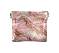 A Background Of Swirling Rose and Gold Marble PatternsWomen Men Porte-monnaie en cuir imperméable Pochettes d'organisation pour femme fille, Un fond de motifs tourbillonnants de marbre rose et or, 1