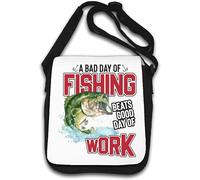 A Bad Day Of Fishing Beats A Good Day Of Work Sac à bandoulière Blanc