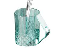 à Bain de Bouche Poignée Confort Inclinée à 45 Degrés | Porte-Brosse à Dents avec Gobelet à Bain de Bouche Transparent Pour Maison Déplacements Adultes