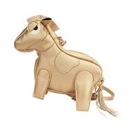 à bandoulière à bandoulière unique en cuir PU à la mode en forme de cheval accrocheur, à main de soirée compact à usage quotidien, petit à main pour cheval en PU