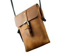 À Bandoulière en Cuir Véritable pour Hommes À Bandoulière Multi-Poches Un Usage Quotidien De Voyage Téléphone