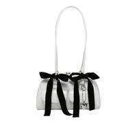 à bandoulière pour navetteurs à la mode avec beaucoup d ' espace et doubles poches, jolis nœuds en ruban, breloque sous les bras, à main, à bandoulière pour