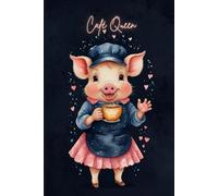 A Barista’s Piggy Notebook - Dark Blue Edition |Perfect Gift for Barista Girls, Women & Coffee Lovers for Notes, To-Do Lists & Recipes |120 Wide-Ruled Pages