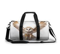 A Barn Owl Sac de sport pour homme et femme résistant à l'eau Sac de voyage léger pour voyage et sport, blanc, 45 cm/22,9 cm/22,9 cm, blanc, 17.7in/9in/9in