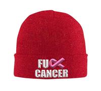 À Bas Le Cancer du Sein ! Ruban Rose Femme Homme Bonnet De Trawler Respirant Bonnets Hiver Confortable Skull Cap pour Sport Toutes Les Saisons Course À Pied