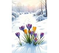 A Beacon of Spring's Promise Crocuses in the Snow Journal: a DOT GRID notebook for self-expression
