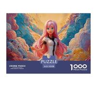 A Beautiful Anime-Style Illustration 1000 Pièces Carton Extra-épais Lot de Puzzles Anime Fairy Stimulant Et Éducatif Jeu Créatif Puzzles As Birthday Gifts 52x38cm/1000pcs
