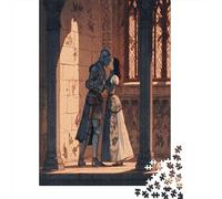 A Beautiful Chevalière Slow Dancing with A Vampire PrincePuzzles 1000 Pièces pour Adultes, Jeux ÉduChatifs