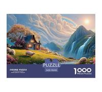 A Beautiful Landscape 1000 Pièces Carton Premium Lot de Puzzles Mountain Scenery Anti-Stress Défi Unique Puzzles pour Adultes Et Enfants 70x50cm/1000pcs