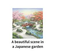 A beautiful scene in a Japanese garden