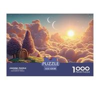 A Beautiful Sunrise Over The Clouds 1000 Pcs Carton Premium Lot de Puzzles Cherry Blossom Cloud Manor Anti-Stress Jeu Créatif Puzzles As Birthday Gifts 52x38cm/1000pcs