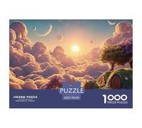 A Beautiful Sunrise Over The Clouds 1000 Pcs Découpe Précise Puzzle Cherry Blossom Cloud Manor Amusant Jigsaw Déco Maison pour Amis 70x50cm/1000pcs