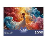 A Beautiful Woman in An Elegant White Dresss 1000 Pièces Carton Extra-épais Puzzle De Qualité Supérieure Radiant Beautiful Lady Extrêmement Difficile Jouet D'anniversaire Puzzles Pour La Décoration in
