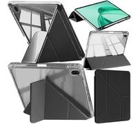 A-BEAUTY Coque Compatible avec Honor Pad X8b/X8a 11 Pouces 2026/2024 avec Porte-Stylo, Support en Y 6-en-1 Fin, Coque Arrière Transparente, Noir