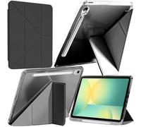 A-BEAUTY Coque Compatible avec Samsung Galaxy Tab S10 Lite / S10 FE 2025 / S9 FE 10.9-Pouces / S9 11" 2023, Étui Housse Transparente Antichute, Support Forme de Y 6 en 1, Noir