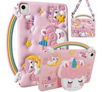 A-BEAUTY Coque pour enfants compatible avec Honor Pad X9a/X9 Pro 11,5" 2025, coque antichoc en silicone motif licorne de dessin animé avec poignée, support et bandoulière