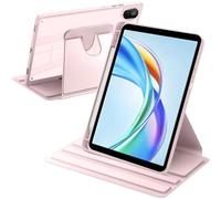 A-BEAUTY Coque Rotative Compatible avec Honor Pad X7 2025 8.7 Pouces avec Porte Pencil, Étui Housse Transparente Antichute, Rotation à 360° Support, Rose