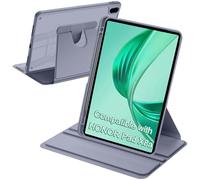 A-BEAUTY Coque Rotative Compatible avec Honor Pad X8a 11" 2024 avec Porte-Stylo, Étui Housse de Protection Rotation à 360 Degrés Support, Dos Transparent, Violet Lavande