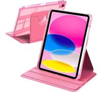 A-BEAUTY Coque Rotative Compatible avec iPad (A16) 11ème/10ème Génération (2025/2024) avec Porte-Stylo, Housse Transparente 3D Brillante Scintillant Antichoc, Réveil/Sommeil Auto, Pastèque Rouge