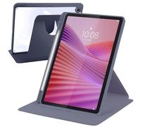 A-BEAUTY Coque Rotative Compatible avec Lenovo Tab 10.1 Pouces 2025 TB311FU/TB311XU avec Porte-Stylo, Étui Housse Rotation à 360 Degrés Support, Dos Transparent, Violet Lavande