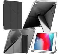 A-BEAUTY Étui compatible avec iPad Mini 5 2019/Mini 4 2015 (5e/4e génération 7,9") avec porte-crayon, support à trois volets en forme de Y, veille/réveil automatique, noir