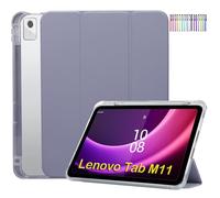 A-BEAUTY Étui Compatible avec la Tablette Lenovo Tab M11 11" 2024 + 1 Stylet, Porte-Stylo, Fonction Veille/Réveil Automatique, Coque pour Lenovo M11, Violet Lavande