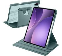A-BEAUTY Étui rotatif compatible avec Huawei MatePad Mini 2025 8,8" avec porte-stylo, coque arrière transparente anti-chocs, veille/sommeil automatique, vert foncé