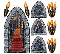 A Beistle Creation 912 Lot de 9 accessoires pour escalier, fenêtre et lampe torche en plastique