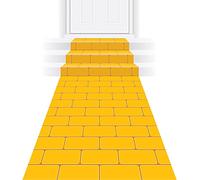 A Beistle Creation Chemin de Sol Fantaisie en Briques Jaunes - 61 cm x 3 m