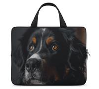 A Bernese Dog Housse pour ordinateur portable ultra fine et étanche 15 pouces Sac de protection portable avec dragonne