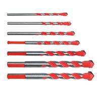 à béton - Outils de maçonnerie multi-usages avec tige triangulaire | Lot de 7 forets à verre avec coupe latérale pour carrelage en céramique, carrelage de ciment, bois, miroir, meubles
