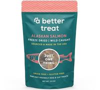 A Better Treat - Friandises pour chiens au saumon lyophilisé, capturées à l'état sauvage, un seul ingrédient | Naturelles de haute valeur | Sans gluten
