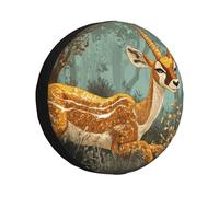 A Big Deer In The Woods Housse de pneu de secours étanche à l'eau et à la poussière Ajustement universel pour remorque, VUS, camion, camping-car 38,1 cm