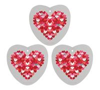 A Big Heart Lot de 3 désodorisants de voiture en forme de cœur à suspendre pour voiture, maison, bureau, style noir