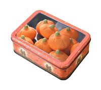 à biscuits d'Halloween - métallique vide, récipient de rangement rectangulaire, design organisateur, décorative festive | Stockage de collations de vacances, idéal pour les f