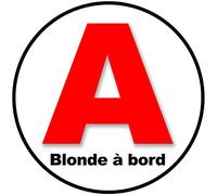 A Blonde à Bord (15x15cm) - Autocollant/Sticker