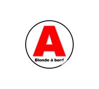 A Blonde à Bord (15x15cm) - Sticker/autocollant