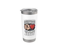 A Blood Donor Saved My Life His Name Is Jesus Gobelet isotherme en acier inoxydable double paroi
